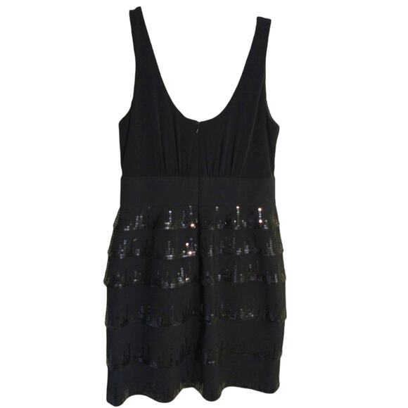 Laundry by Shelli Segal Cocktail Dress Wmn's Sz 8 Black Sequined Sleeveless - Picture 4 of 14